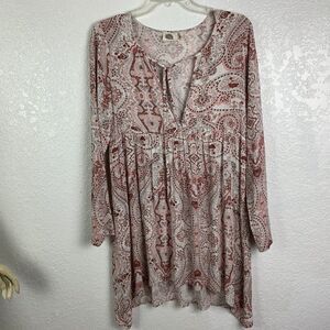 Lilka Size XS Pink Paisly Peasant Dress